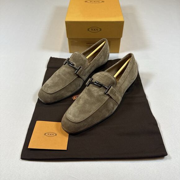 Tod’s MOCASSINO DOPPIA T FONDO CUOIO Loafers Size 7UK/8.5US New In Box MSRP $925